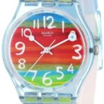 Swatch Women’s GS124 Quartz Rainbow Dial Plastic Watch