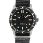 German Military Titanium Watch. GPW GMT. 200M W/R. Sapphire Crystal. Black Nylon Strap.