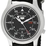 Seiko Men’s SNK809 Seiko 5 Automatic Stainless Steel Watch with Black Canvas Strap