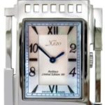 Xezo Unisex Architect Swiss Watch. Art-Deco Vintage Style. Natural Mother of Pearl. 5 ATM WR