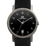 Danish Design IQ13Q170 Titanium Case Black Dial Leather Band Mens Watch