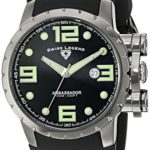 Swiss Legend Men’s 30021-GM-01 Ambassador Stainless Steel Watch with Black Band