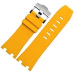 Yellow 28mm Rubber Watch Strap Band OEM style for AP Royal OAK Offshore