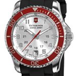 Victorinox Swiss Army Women’s 241484 Maverick Silver Dial Black Rubber Strap Watch