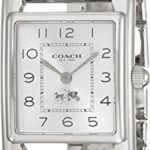 Coach Womens 14502159 Page Signature Silver Stainless Bangle Watch