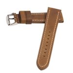 Hadley Roma MS854 22mm Rust Oil Tan Distressed Leather Stitched Men’s Watch Band