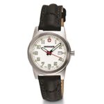 Wenger Swiss Womens Field Classic Watch, 31mm White Dial Date Leather Band 01.0441.109