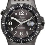 Xezo Air Commando Japanese-Automatic Diver’s Pilots Gun-Metal Watch D45-G. 2nd Time Zone. 300 M WR