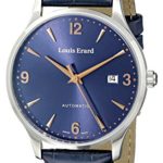 Louis Erard Men’s 69219AA15.BDC84 1931 Analog Display Automatic Self-Wind Silver-Tone Watch With Blue Leather Band