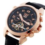 Gute Jaragar Luxury Auto Mechanical Watch 4 Hands Date Tourbillon Rose Gold Wrist Watch for Mens