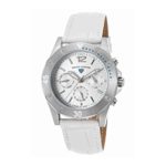 Swiss Legend Women’s ‘Paradiso’ Swiss Quartz Stainless Steel and Leather Casual Watch, Color:White (Model: 16016SM-02-WHT)