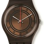 Swatch Schoggi Bronze Dial Brown-Tone Plastic Rubber Quartz Men’s Watch GC114