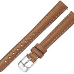 MICHELE Women’s ’12mm Straps’ Leather Watch Band, Color:Brown (Model: MS12AA270216)