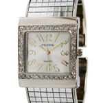 Pedre Women’s Silver-Tone Disco Mirror Bangle Watch # 3095SX