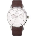 Obaku Watches Mens Multifunction Leather Watch