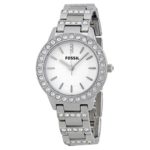 Fossil Women’s ES2362 Stainless Steel Bracelet Silver Glitz Analog Dial Watch