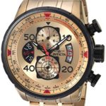 Invicta Men’s 17205 AVIATOR 18k Gold Ion-Plated Watch