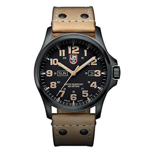 Luminox Men’s XL.1925 Atacama Field Day Black Analog Swiss Quartz Brown ...