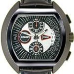 D&G Dolce & Gabbana Men’s DW0214 High Security Black Leather Black Chronograph Dial Watch