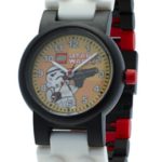 LEGO Star Wars Stormtrooper Kids Buildable Watch with Link Bracelet and Minifigure | black/white | plastic | 28mm case diameter| analog quartz | boy girl | official