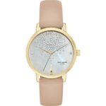 kate spade new york Goldtone Metro Champagne Vachetta Leather Watch