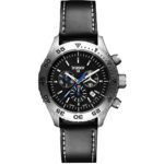 traser H3 Aurora Chronograph Sapphire Watch – Black – Steel Bracelet