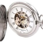 Charles-Hubert, Paris 3917 Premium Collection Stainless Steel Mechanical Pocket Watch