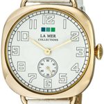 La Mer Collections Signature LMOVW2038 White Gold Oversized Vintage Watch