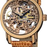 Akribos XXIV Women’s AKR431RG Rose Gold Skeleton Automatic Watch