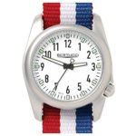 Bertucci 11058 DX3 Ventara Stainless Steel Field Nylon Strap White Dial Watch