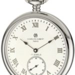 Charles-Hubert, Paris 3912-W Premium Collection Stainless Steel Pocket Watch