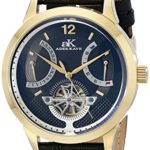 Adee Kaye Men’s AK2241-MG/BK Prospere Analog Display Automatic Self Wind Black Watch