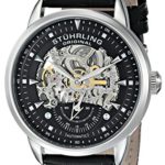 Stuhrling Original Men’s 133.33151  Executive Automatic Skeleton Black Genuine Leather Strap Watch