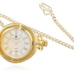 Charles-Hubert, Paris 3781 Gold-Plated Hunter Case Quartz Pocket Watch