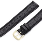 Hadley-Roma Men’s MSM717RA 180 18-mm Black Crocodile Grained Leather Watch Strap