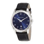 Hamilton Men’s ‘Jazzmaster’ Swiss Quartz Stainless Steel and Leather Dress Watch, Color:Black (Model: H38511743)