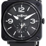 Bell & Ross Aviation quartz mens Watch BRS-BL-CERAMIC/SRB (Certified Pre-owned)