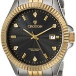 CROTON Men’s ‘Heritage’ Quartz Stainless Steel Casual Watch, Color:Two Tone (Model: CN307528TTBK)