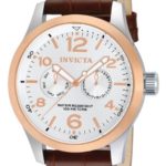 Invicta Men’s 13010 I-Force Stainless Steel Watch with Brown Leather Band