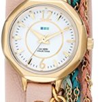 La Mer Collections Women’s LMDEL1005 Sydney Analog Display Quartz Champagne Watch