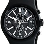 Momo Design Men’s MD1009BK-06BKWT Mirage Chrono Analog Display Swiss Quartz Black Watch