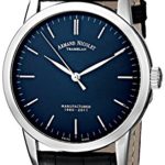 Armand Nicolet Men’s 9670A-BU-P670BU1 L10 Limited Edition Stainless Steel Watch With Black Alligator-Leather Strap