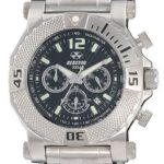 REACTOR Men’s 93801 Neutron Chronograph Black Coral Dial Rubber Strap Watch