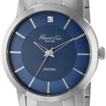 Kenneth Cole New York Men’s KC9329 Rock Out Round Blue Diamond Dial Bracelet Watch