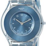 Swatch Women’s SFS103 Skin Analog Display Swiss Quartz Blue Watch