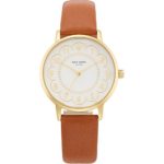 kate spade new york Goldtone Metro Scallop Luggage Leather Watch
