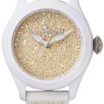 Toy Watch Women’s Quartz Polycarbonate and Silicone/Swarowski, Color:White (Model: GL01WH)