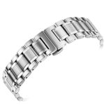 20mm Luxury Metal Watch Straps Solid Stainless Steel Heavy Type with Both Curved and Straight Ends Oyster Style
