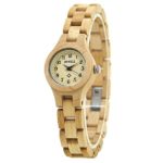 Bewell Wooden Watch Women W123A Wood Watch Small Dial Simple Wristwatch for Ladies