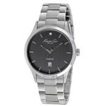 Kenneth Cole Men’s 44mm Steel Bracelet & Case Quartz Black Dial Analog Watch KC9369